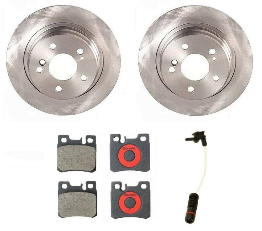 Mercedes Brembo Brakes Kit - Pads and Rotors Rear (278mm) (Ceramic) 129423001264 - Brembo 1535488KIT